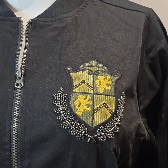 Torrid - Stretch Twill Bomber Jacket in Deep Black​​​​ - Picture 3 of 16